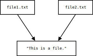 Alt Hard link shows two files pointing to the same address